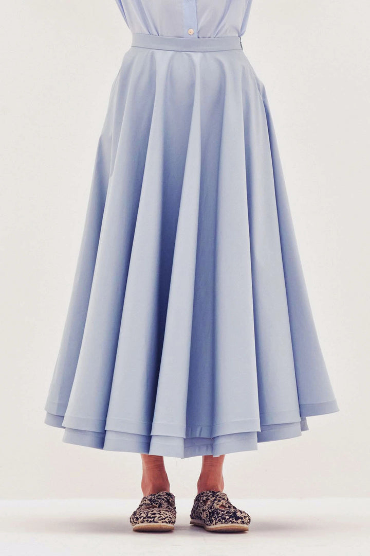 Double Layered Cotton Circle Skirt