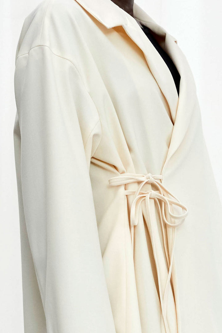 Blazer Love Revisited, blazer oversize en laine ivoire
