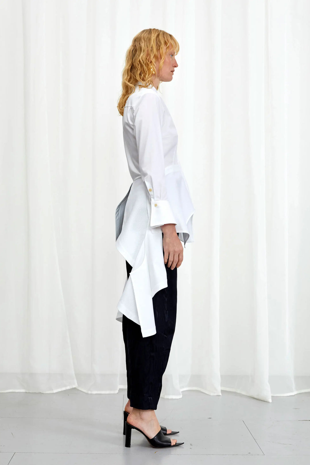 Fervor Shirt, white cotton fitted shirt