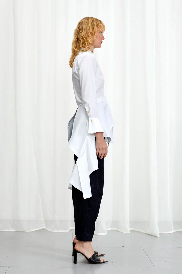 Fervor Shirt, white cotton fitted shirt