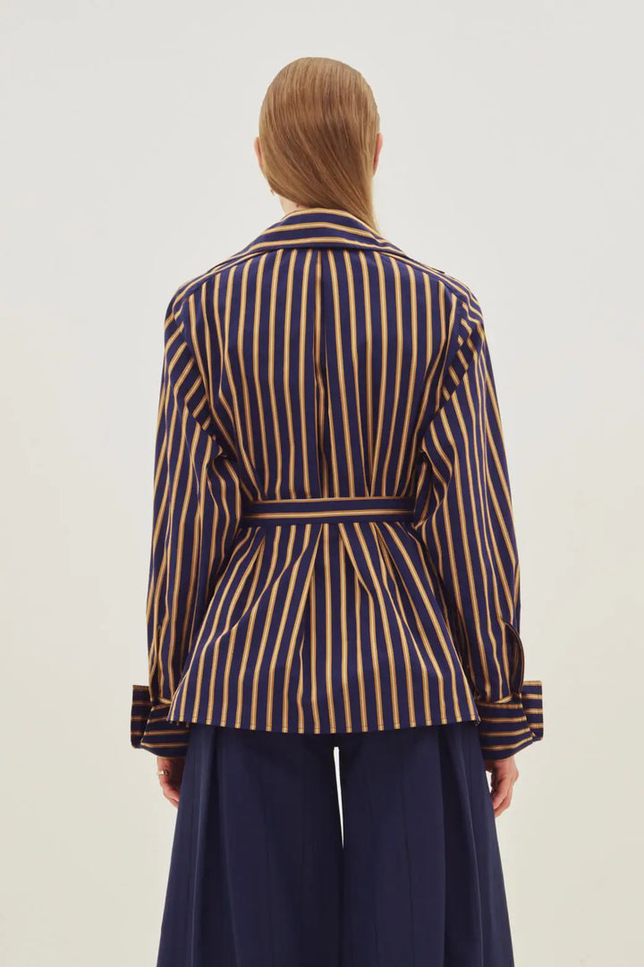 Chemise Inhale, chemise blazer rayée en coton