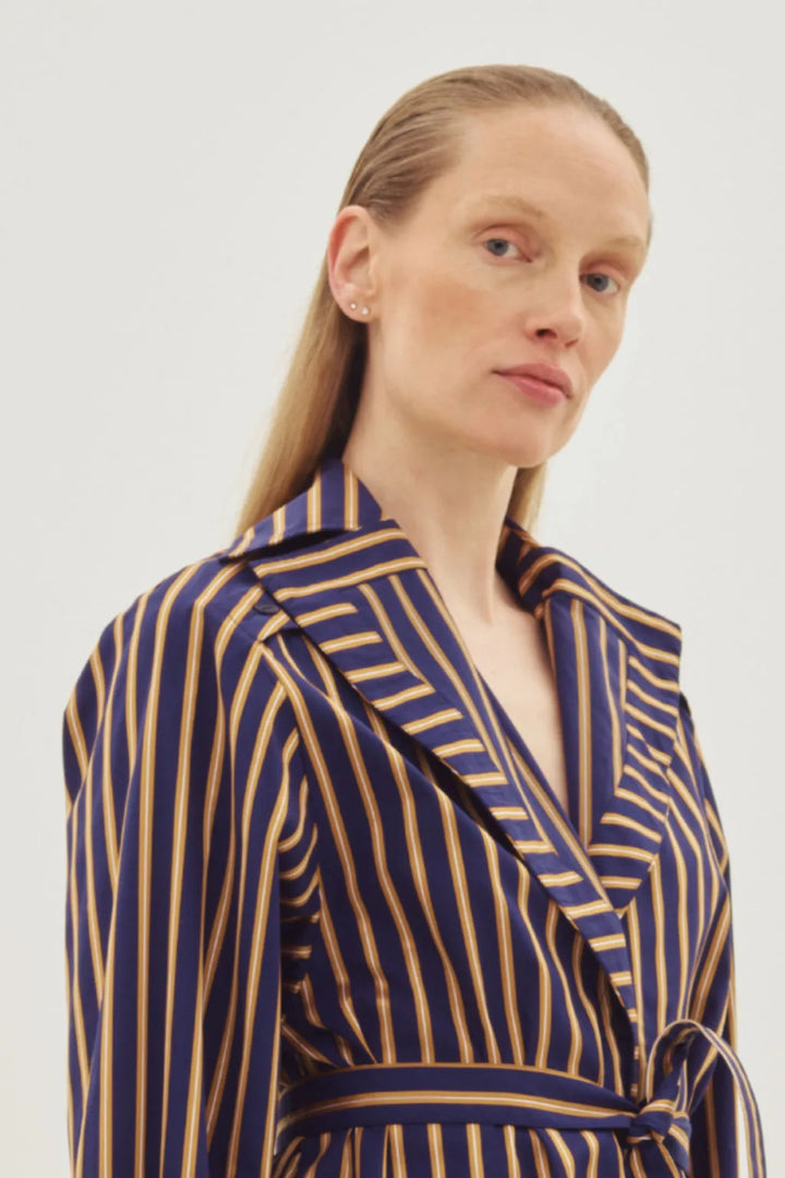 Chemise Inhale, chemise blazer rayée en coton